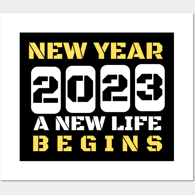 2023 New Year Odometer A new life begins Wall Art by ARTSYVIBES111